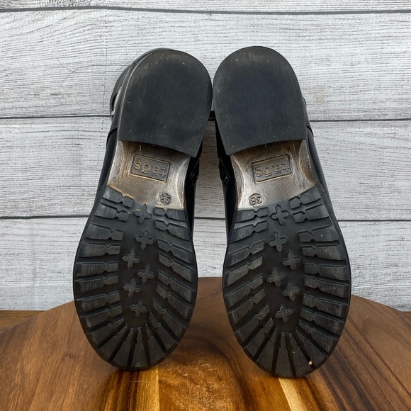 Taos Crave Classic Black Full Grain Leather Lace Up Mid Boot Side Zip Women’s 7 - Picture 12 of 13